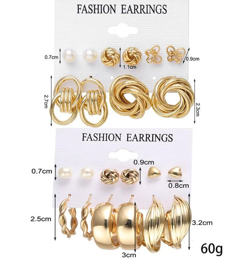 Fashion Zinc Alloy Faux Pearl Rotation Geometry Decorative Earrings