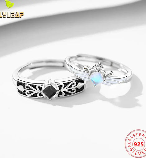 Knight Guardian Princess Crown Couple Rings