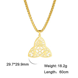 Triquetra Moon Pentagram Necklaces