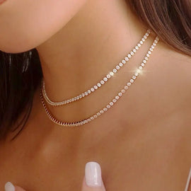 Crystal Short Chain Necklace