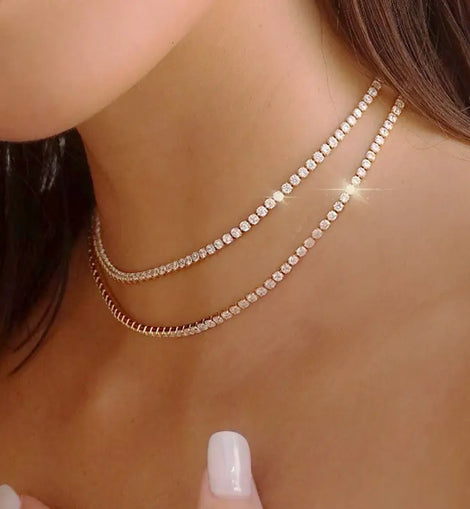 Crystal Short Chain Necklace