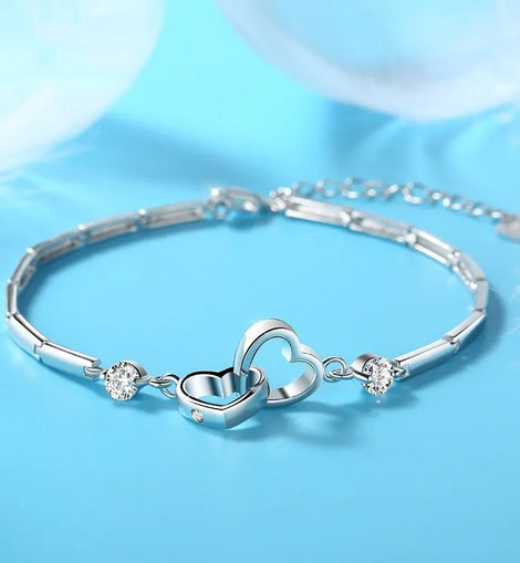 Double Heart Bracelet